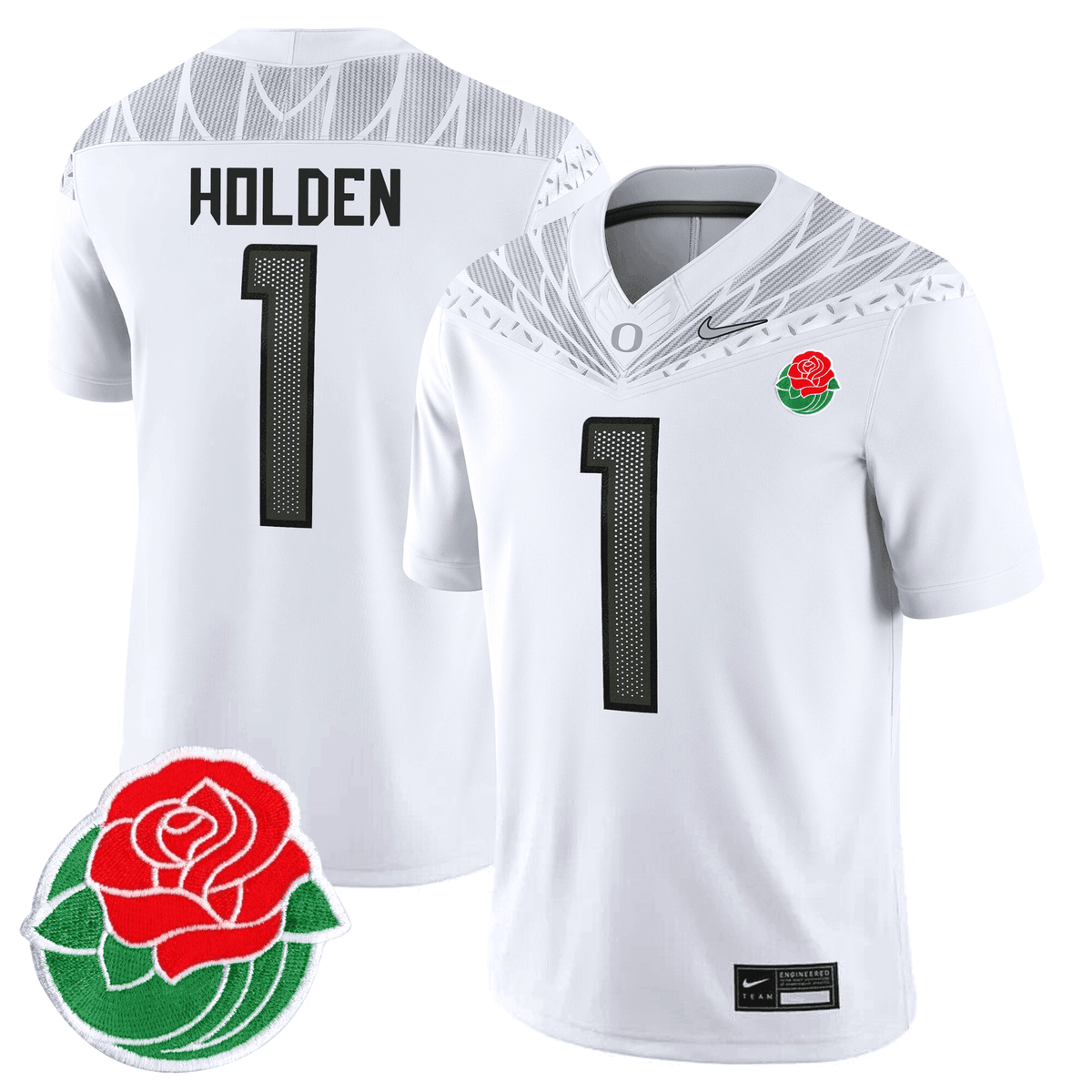 Men's Oregon Ducks Rose Bowl Patch Vapor Limited Jersey - All Stitched - image 12