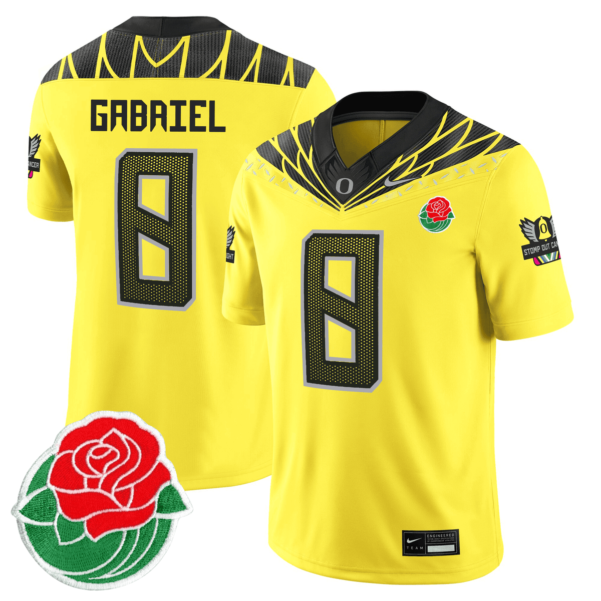 Men's Oregon Ducks Rose Bowl Patch Vapor Limited Jersey - All Stitched - image 13