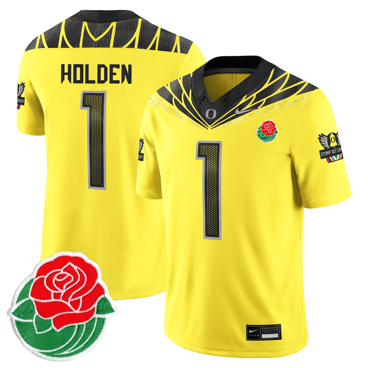 Men's Oregon Ducks Rose Bowl Patch Vapor Limited Jersey - All Stitched - image 16