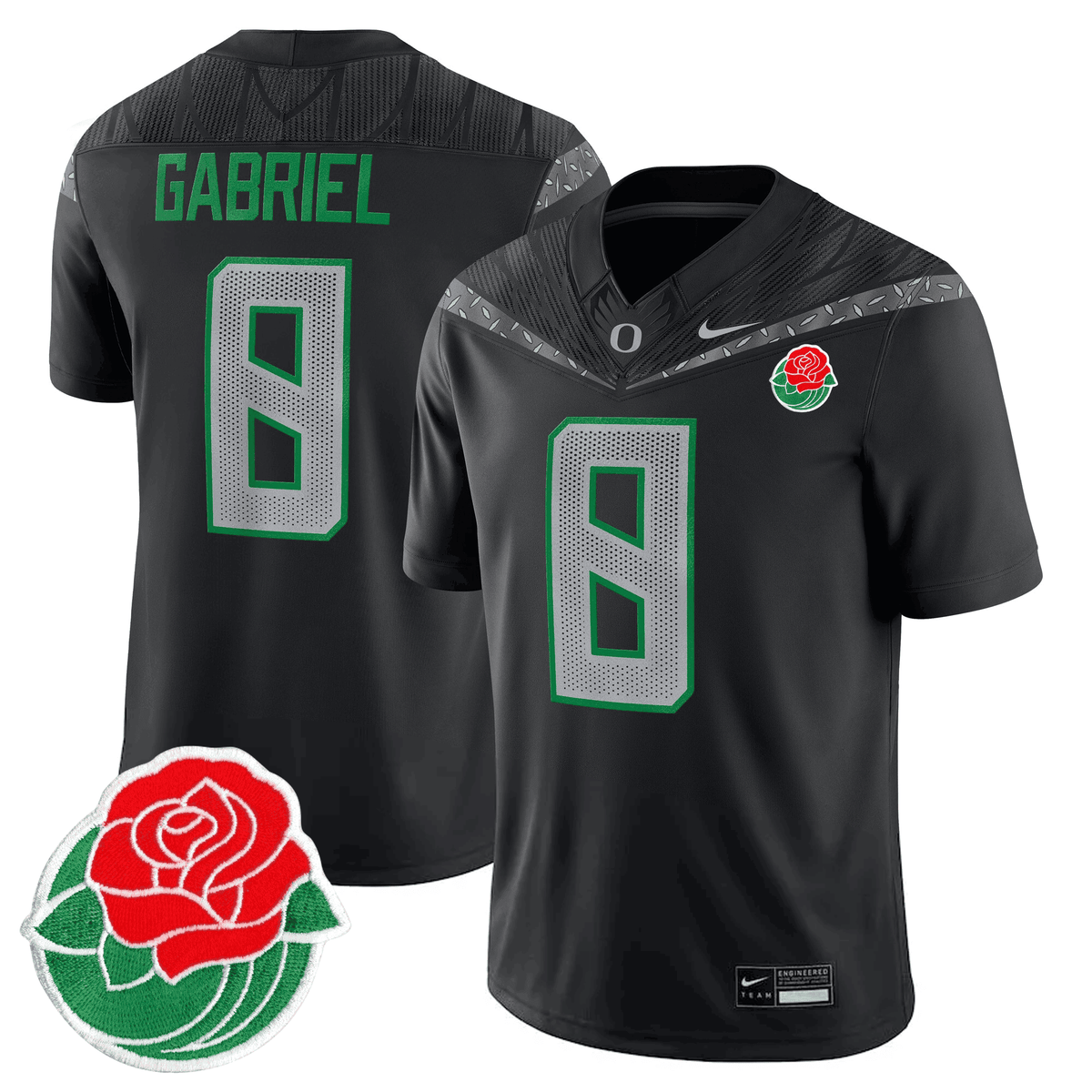 Men's Oregon Ducks Rose Bowl Patch Vapor Limited Jersey - All Stitched - image 1