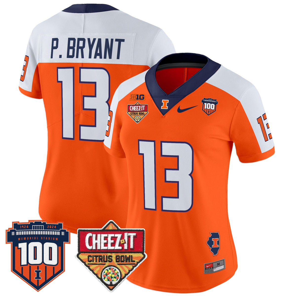 Women's Illinois Fighting Illini 2025 Cheez-It Citrus Bowl Patch Vapor Limited Jersey - All Stitched - image 11