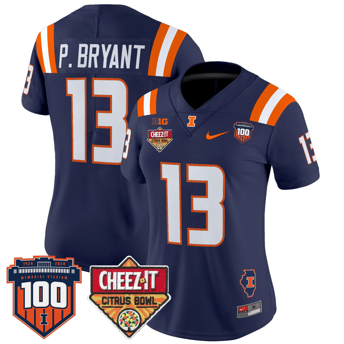Women's Illinois Fighting Illini 2025 Cheez-It Citrus Bowl Patch Vapor Limited Jersey - All Stitched - image 19