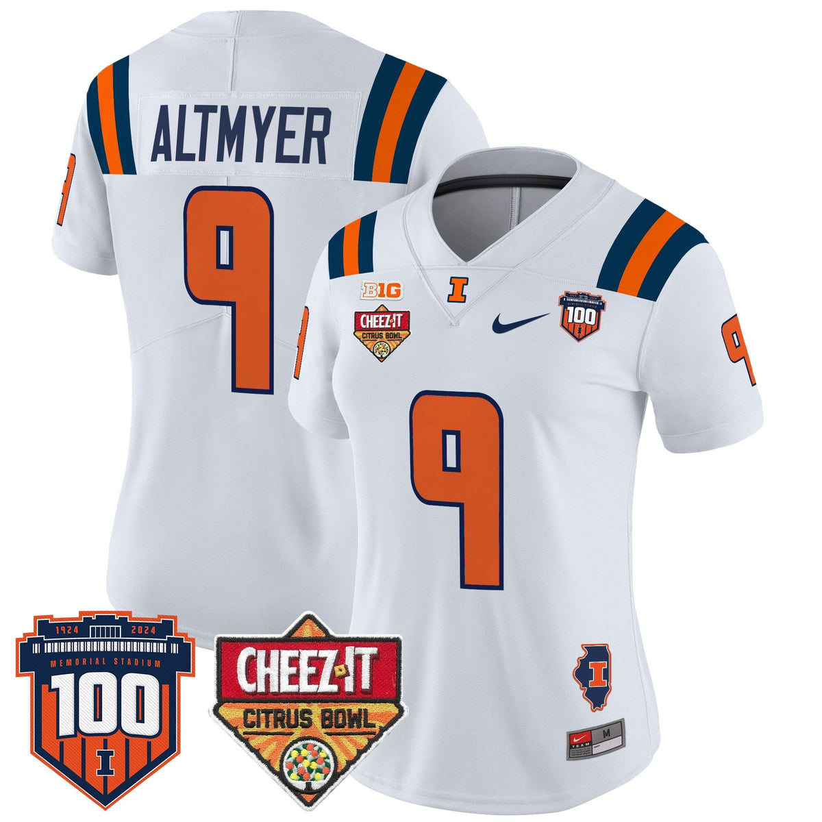 Women's Illinois Fighting Illini 2025 Cheez-It Citrus Bowl Patch Vapor Limited Jersey - All Stitched - image 33