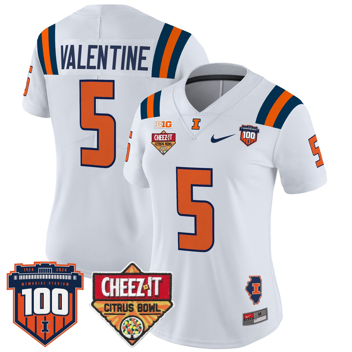 Women's Illinois Fighting Illini 2025 Cheez-It Citrus Bowl Patch Vapor Limited Jersey - All Stitched - image 38