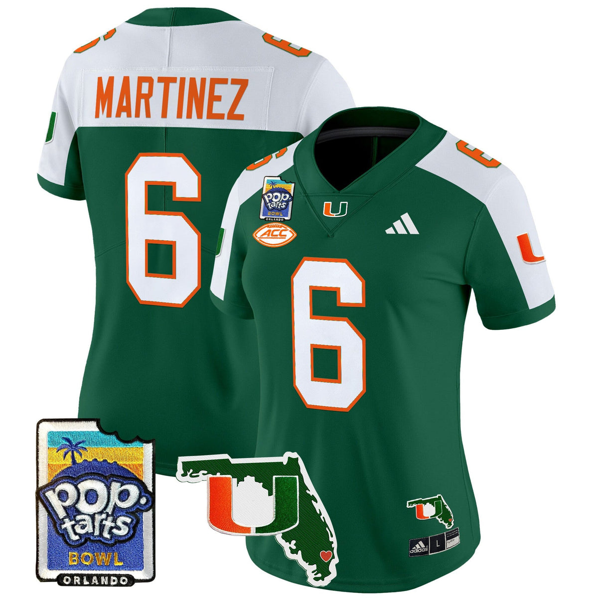 Women's Miami Hurricanes 2025 PopTarts Bowl Patch Vapor Limited Jersey - All Stitched - image 10