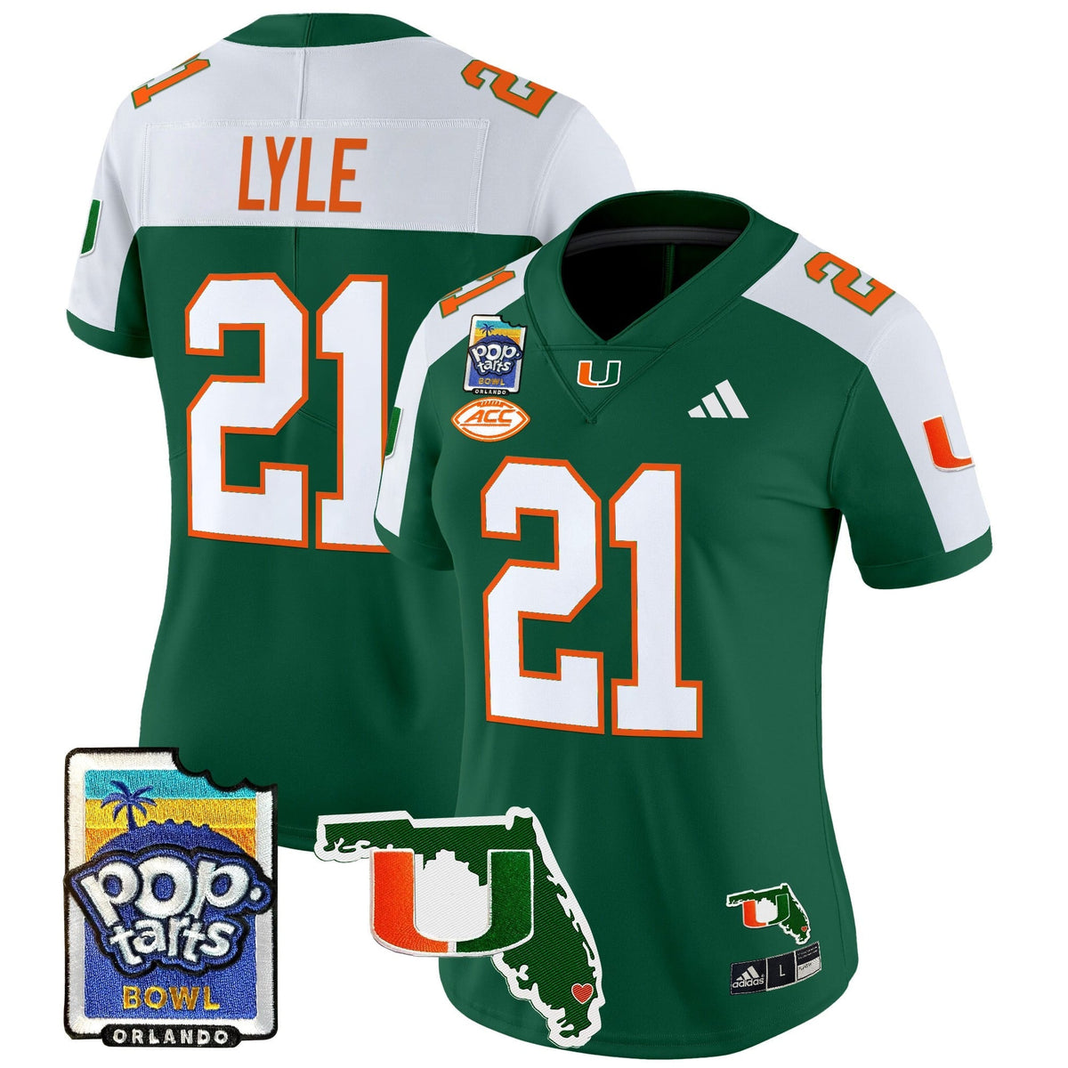 Women's Miami Hurricanes 2025 PopTarts Bowl Patch Vapor Limited Jersey - All Stitched - image 14