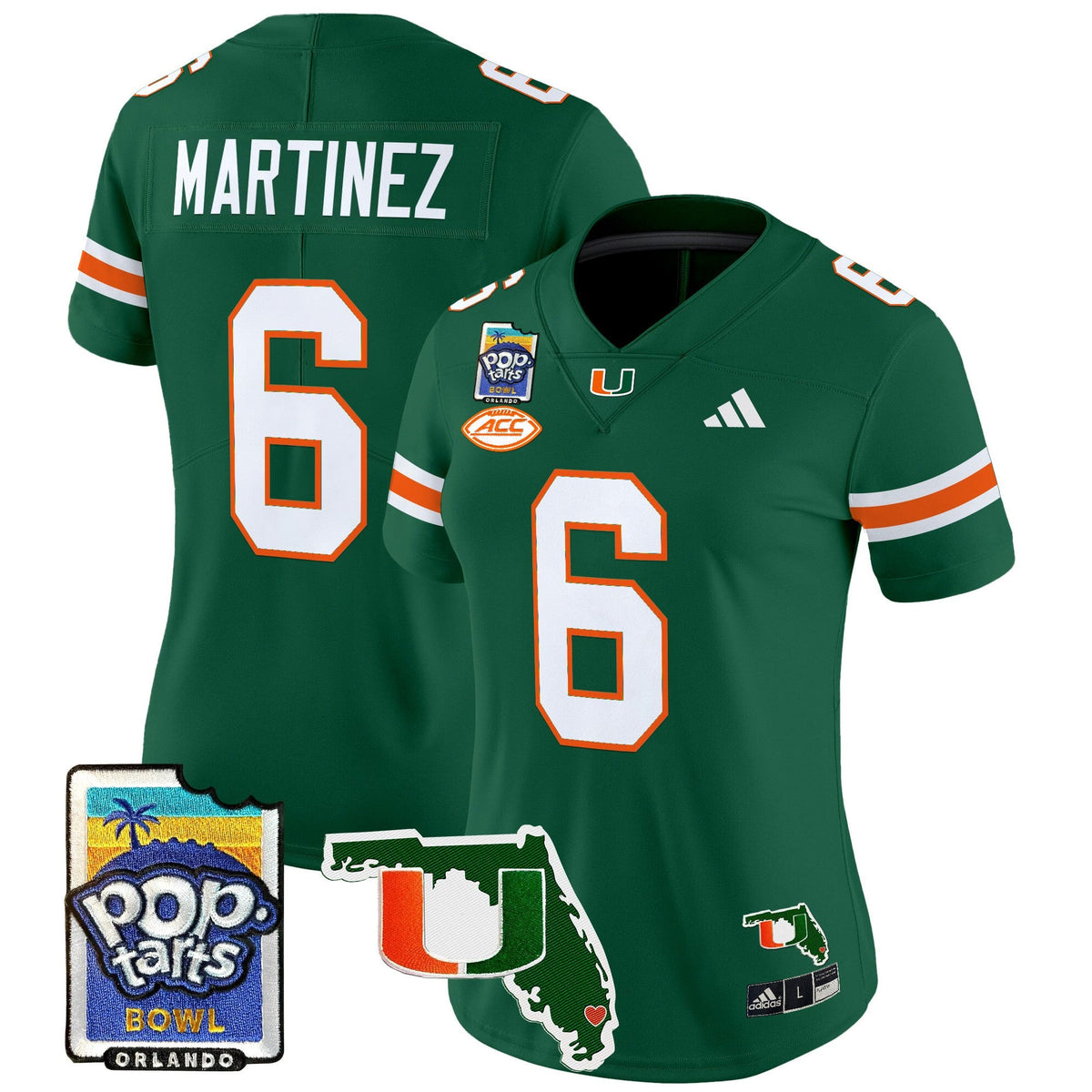 Women's Miami Hurricanes 2025 PopTarts Bowl Patch Vapor Limited Jersey - All Stitched - image 26