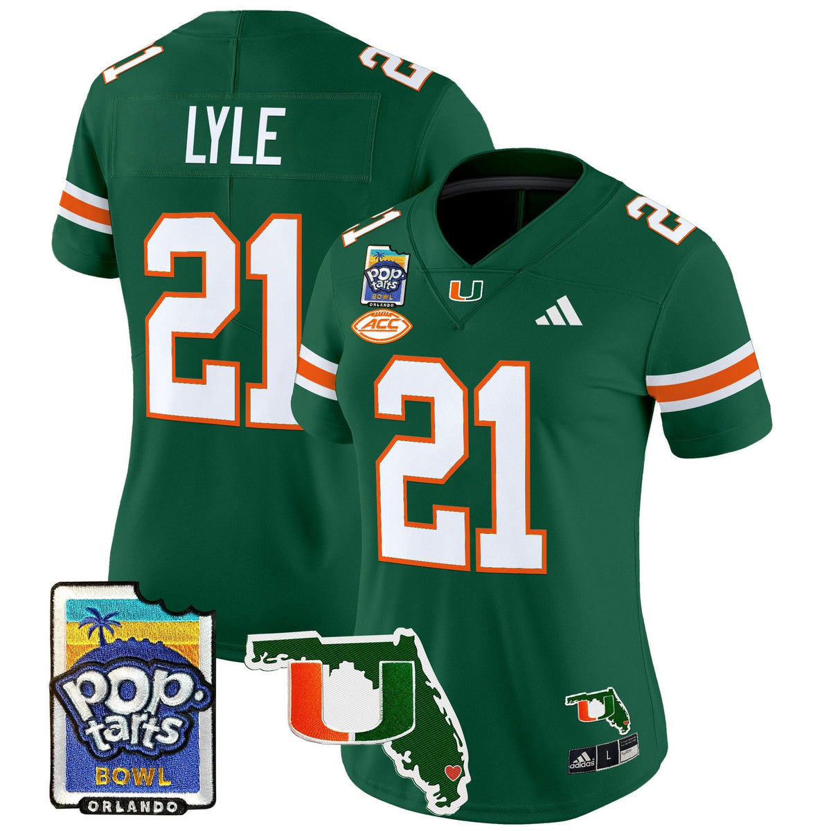 Women's Miami Hurricanes 2025 PopTarts Bowl Patch Vapor Limited Jersey - All Stitched - image 30