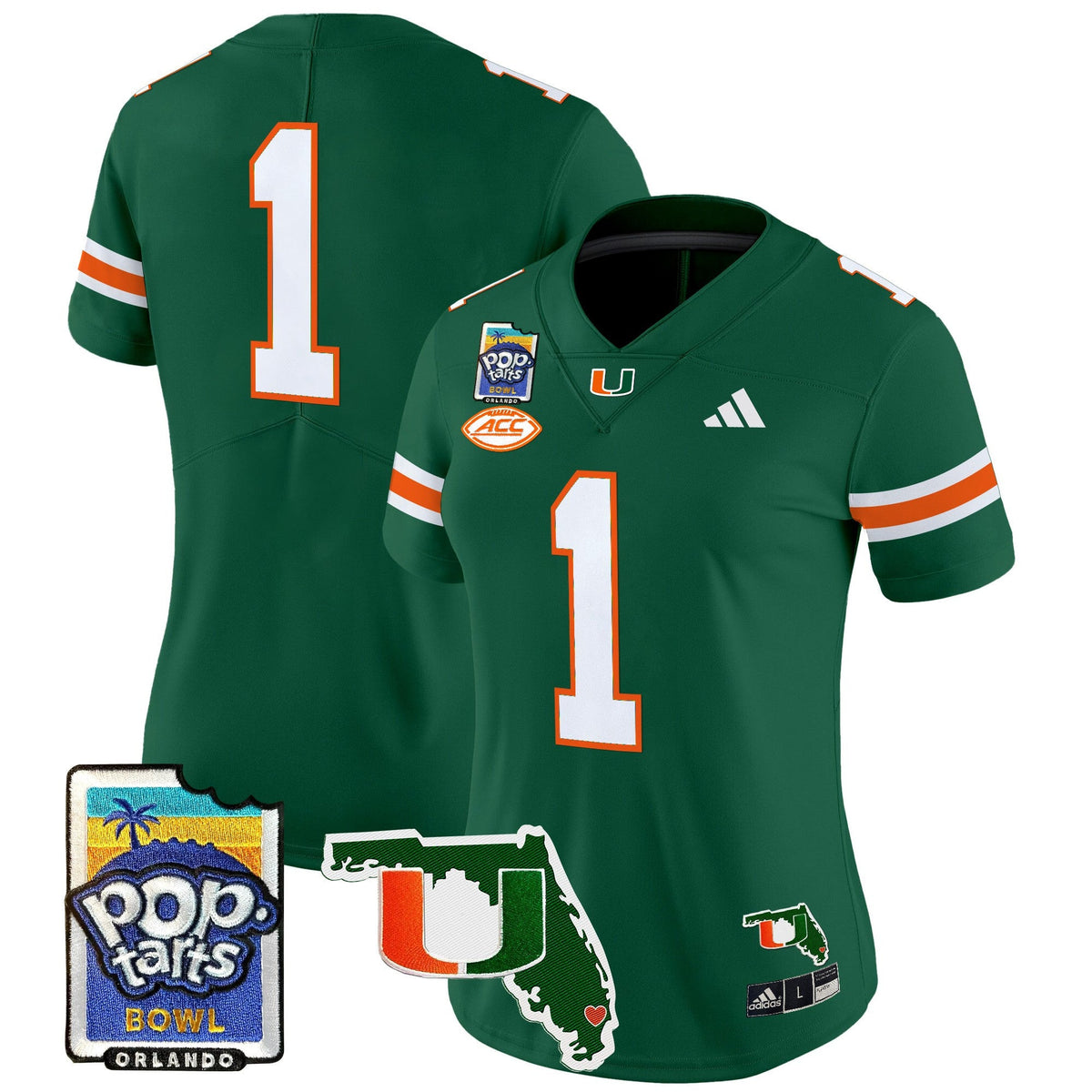 Women's Miami Hurricanes 2025 PopTarts Bowl Patch Vapor Limited Jersey - All Stitched - image 32