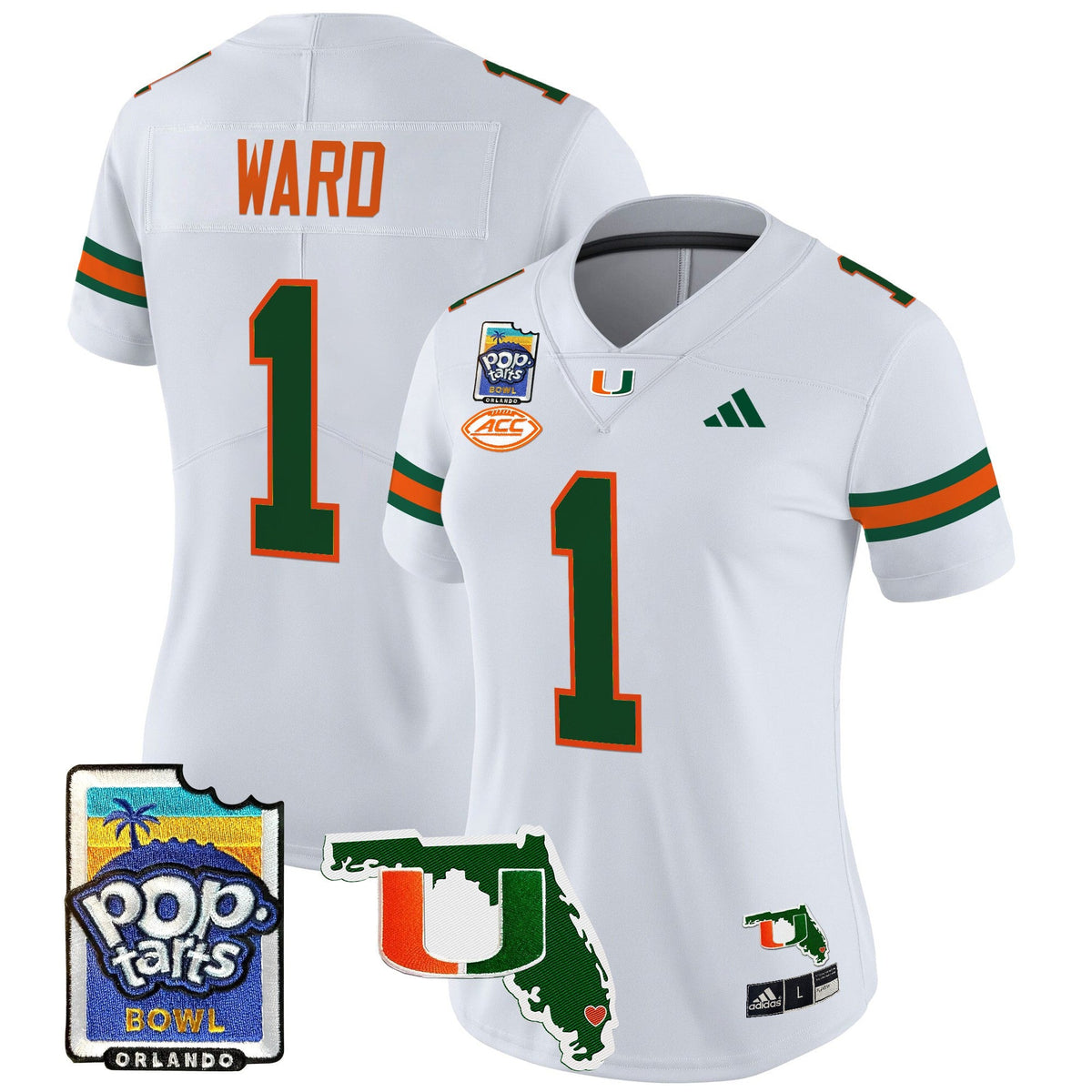 Women's Miami Hurricanes 2025 PopTarts Bowl Patch Vapor Limited Jersey - All Stitched - image 33