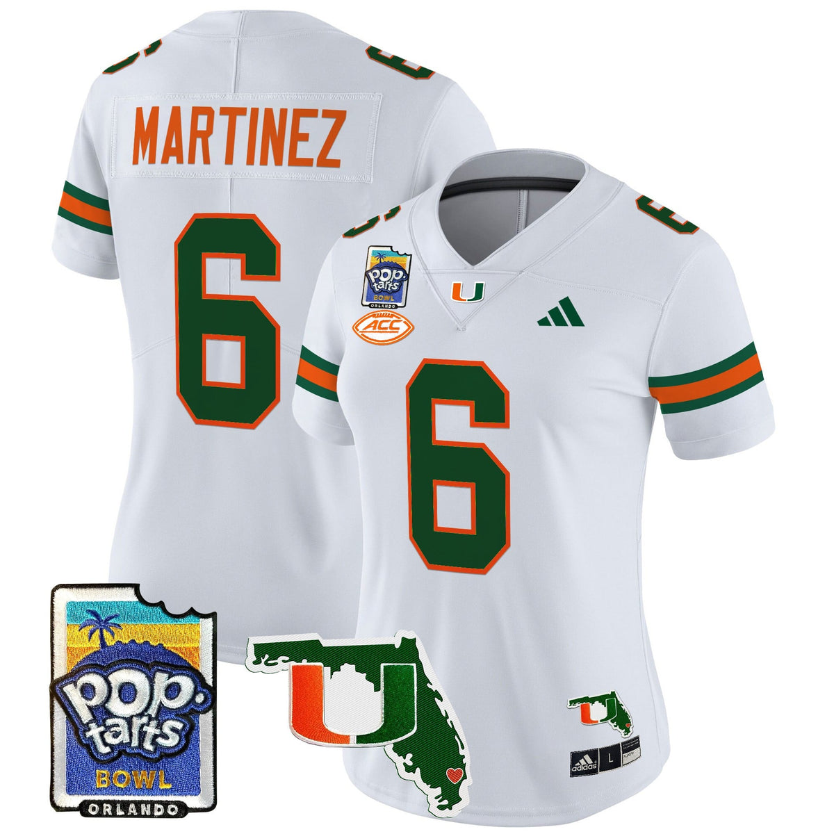 Women's Miami Hurricanes 2025 PopTarts Bowl Patch Vapor Limited Jersey - All Stitched - image 34