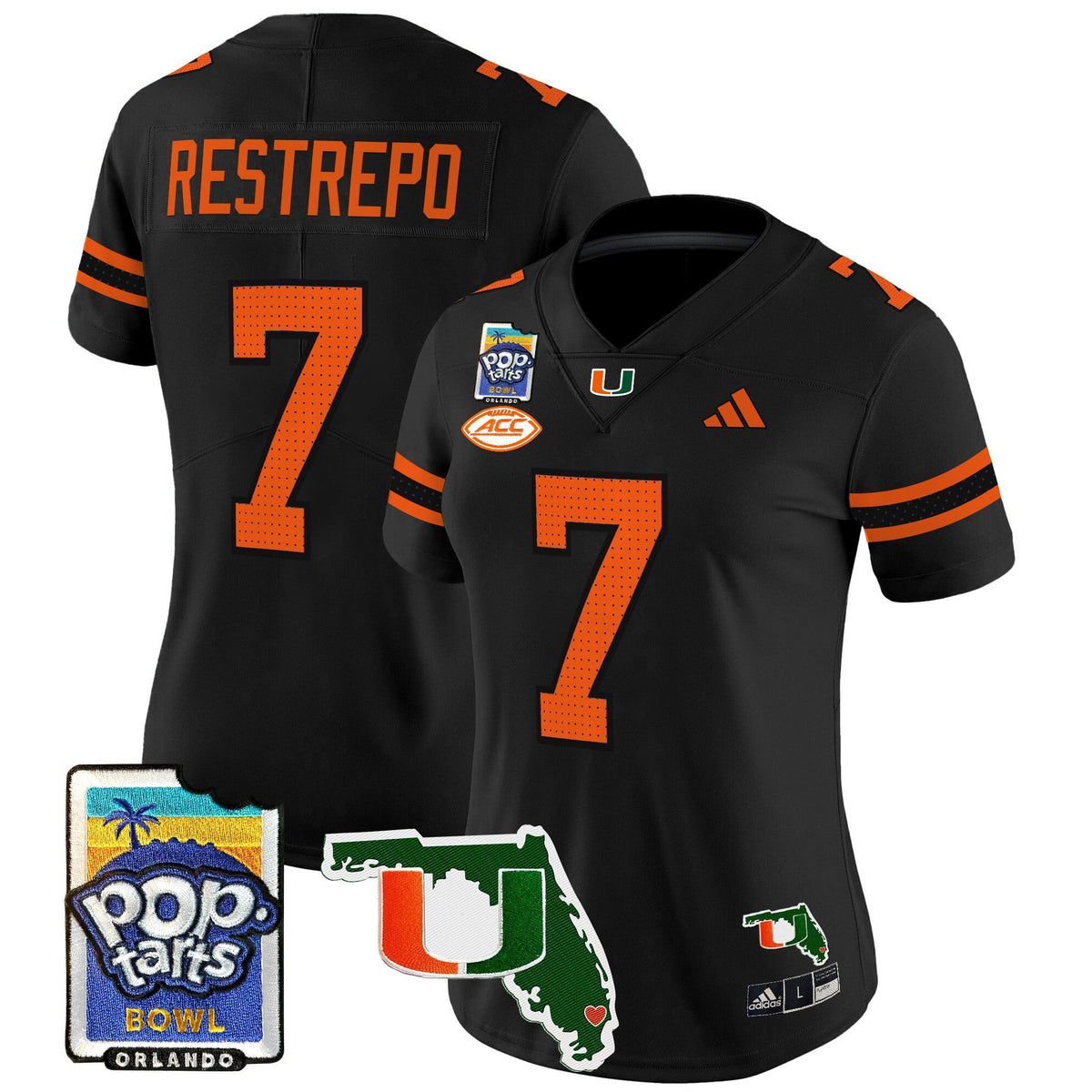 Women's Miami Hurricanes 2025 PopTarts Bowl Patch Vapor Limited Jersey - All Stitched - image 43