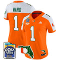 Women's Miami Hurricanes 2025 PopTarts Bowl Patch Vapor Limited Jersey - All Stitched - image 1