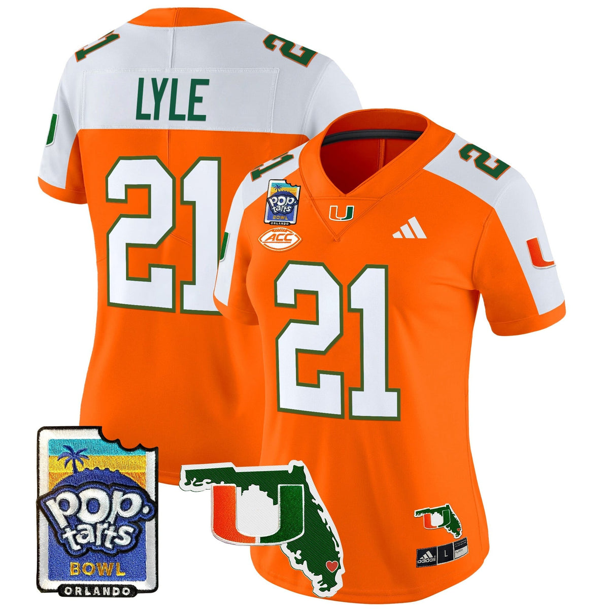 Women's Miami Hurricanes 2025 PopTarts Bowl Patch Vapor Limited Jersey - All Stitched - image 6