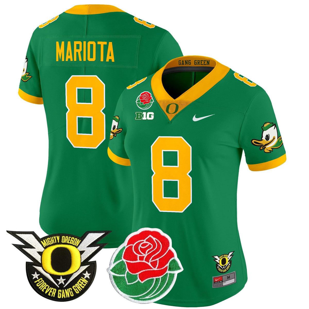 Women's Oregon Ducks 2025 Rose Bowl Game & BIG Patch Vapor Limited Jersey - All Stitched - image 13