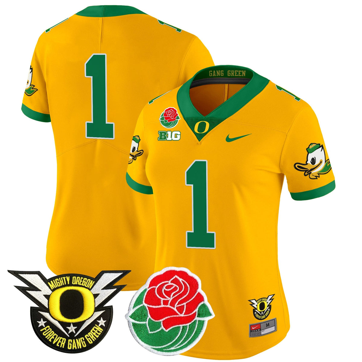 Women's Oregon Ducks 2025 Rose Bowl Game & BIG Patch Vapor Limited Jersey - All Stitched - image 24