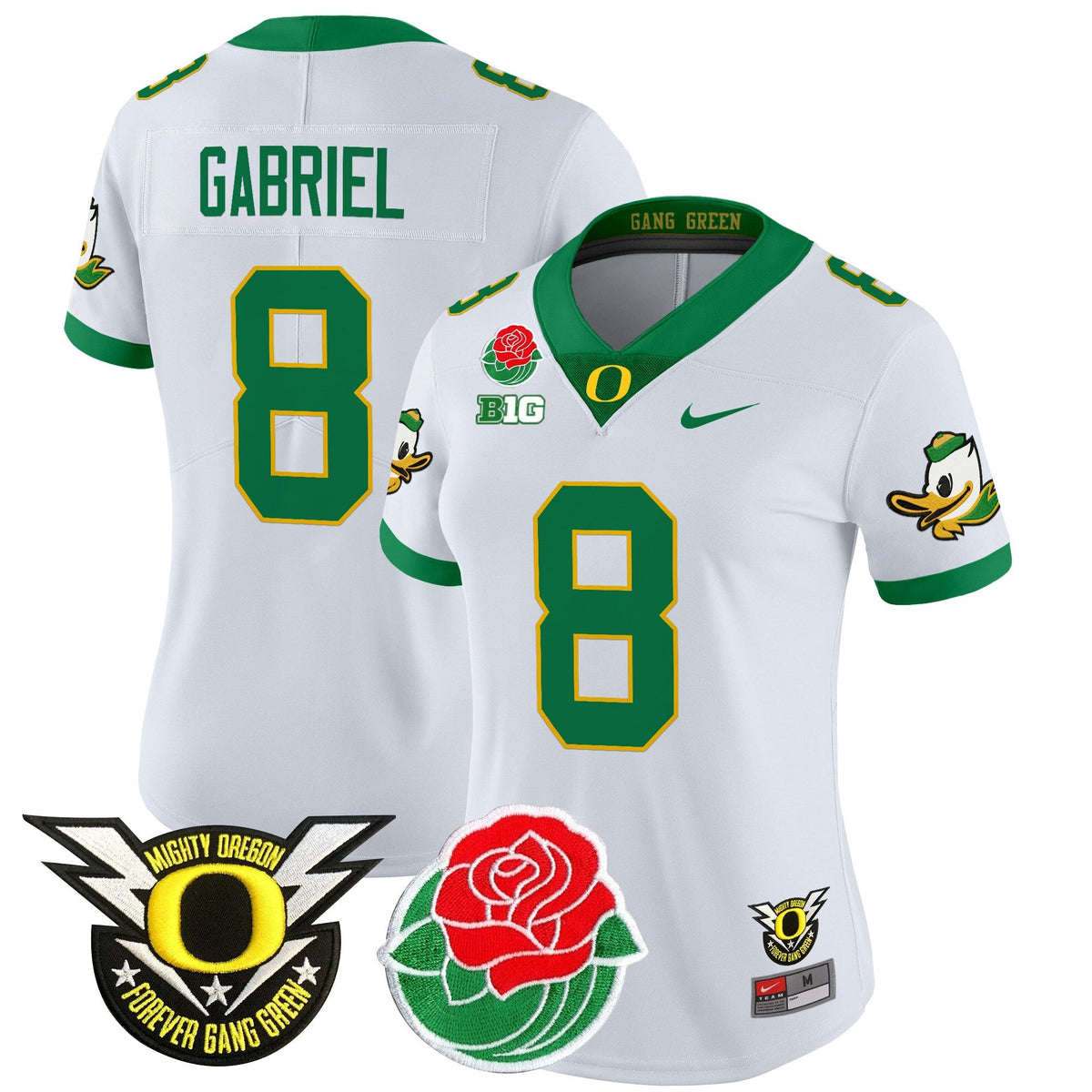 Women's Oregon Ducks 2025 Rose Bowl Game & BIG Patch Vapor Limited Jersey - All Stitched - image 25