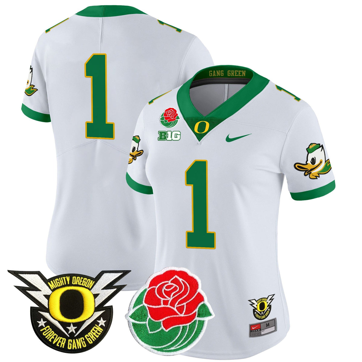 Women's Oregon Ducks 2025 Rose Bowl Game & BIG Patch Vapor Limited Jersey - All Stitched - image 32