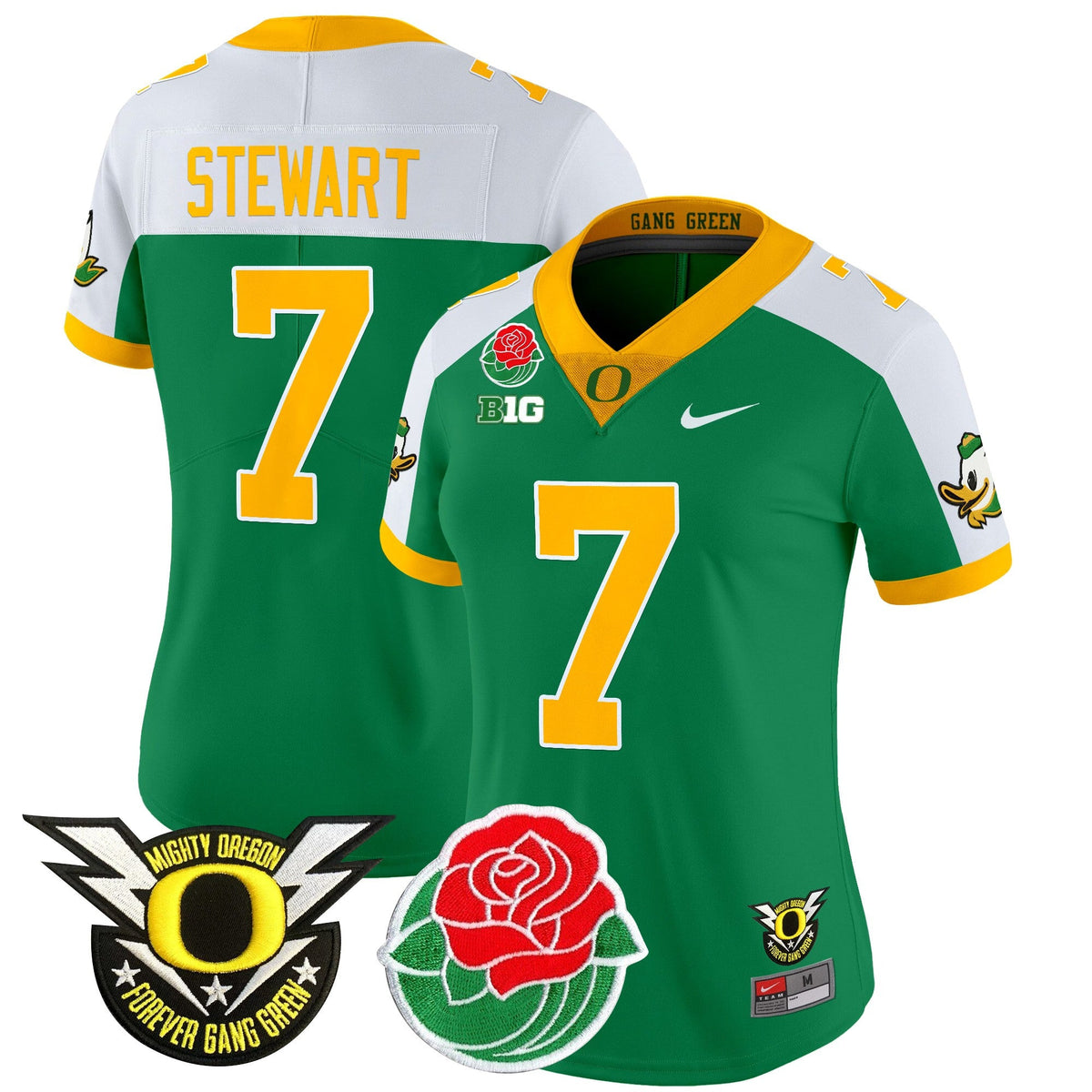 Women's Oregon Ducks 2025 Rose Bowl Game & BIG Patch Vapor Limited Jersey - All Stitched - image 43