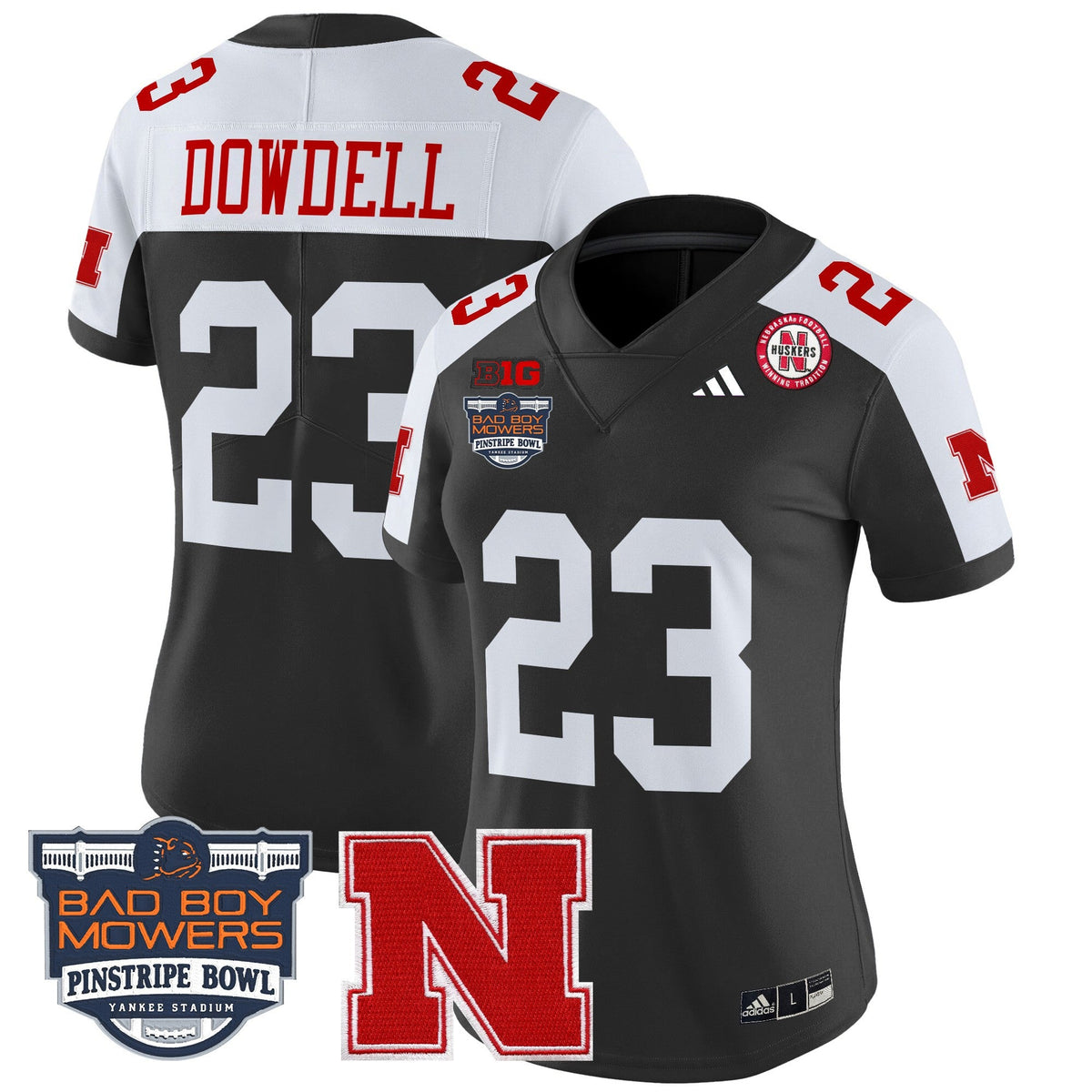 Women's Nebraska Cornhuskers 2025 Pinstripe Bowl Patch Vapor Limited Jersey - All Stitched - image 10