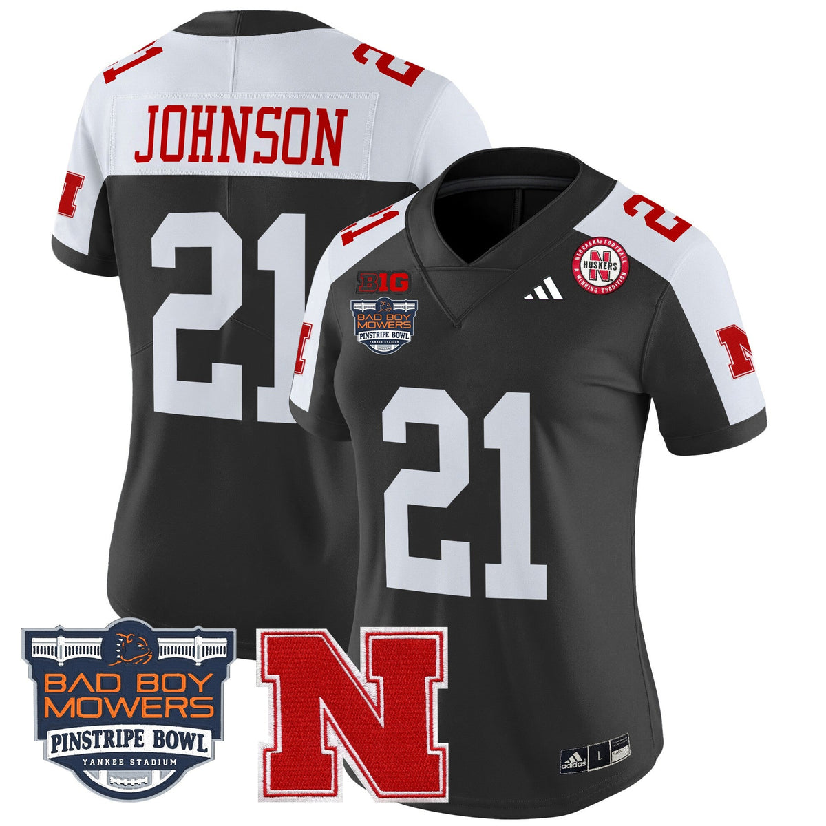 Women's Nebraska Cornhuskers 2025 Pinstripe Bowl Patch Vapor Limited Jersey - All Stitched - image 12