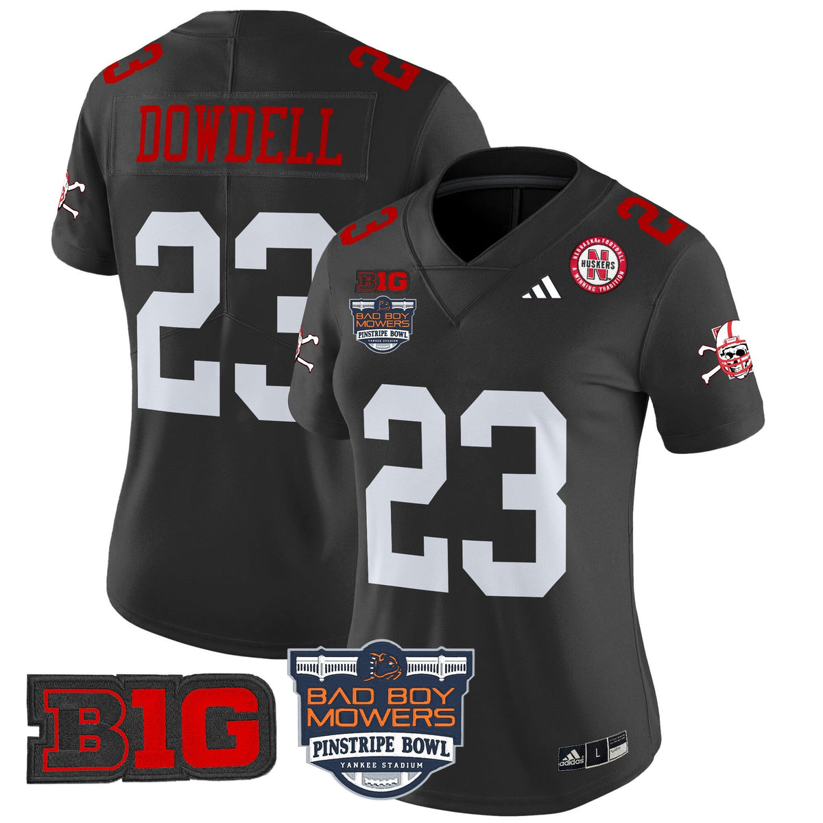 Women's Nebraska Cornhuskers 2025 Pinstripe Bowl Patch Vapor Limited Jersey - All Stitched - image 34