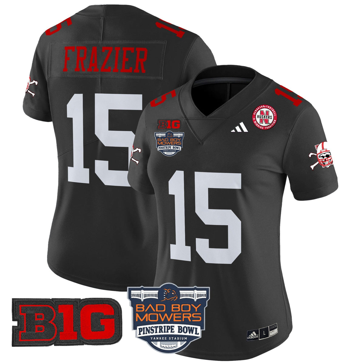 Women's Nebraska Cornhuskers 2025 Pinstripe Bowl Patch Vapor Limited Jersey - All Stitched - image 37