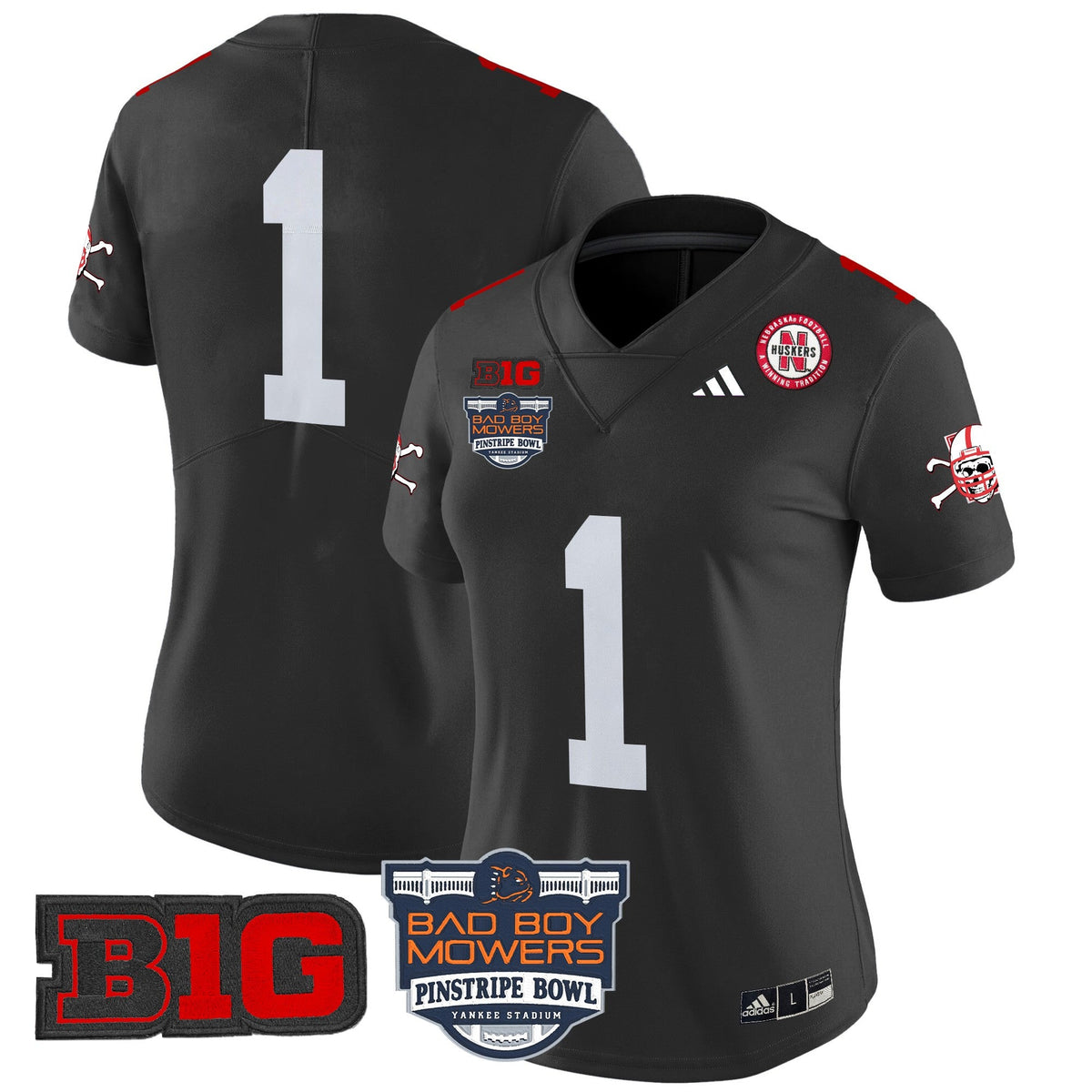 Women's Nebraska Cornhuskers 2025 Pinstripe Bowl Patch Vapor Limited Jersey - All Stitched - image 40