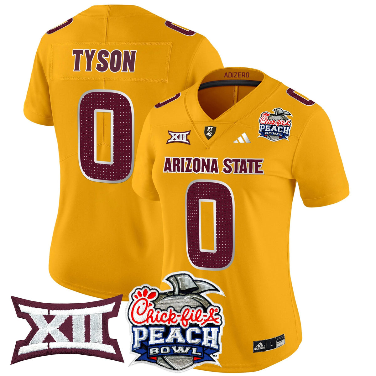 Women's Arizona State Sun Devils 2025 Peach Bowl Vapor Limited Jersey V2 - All Stitched - image 3