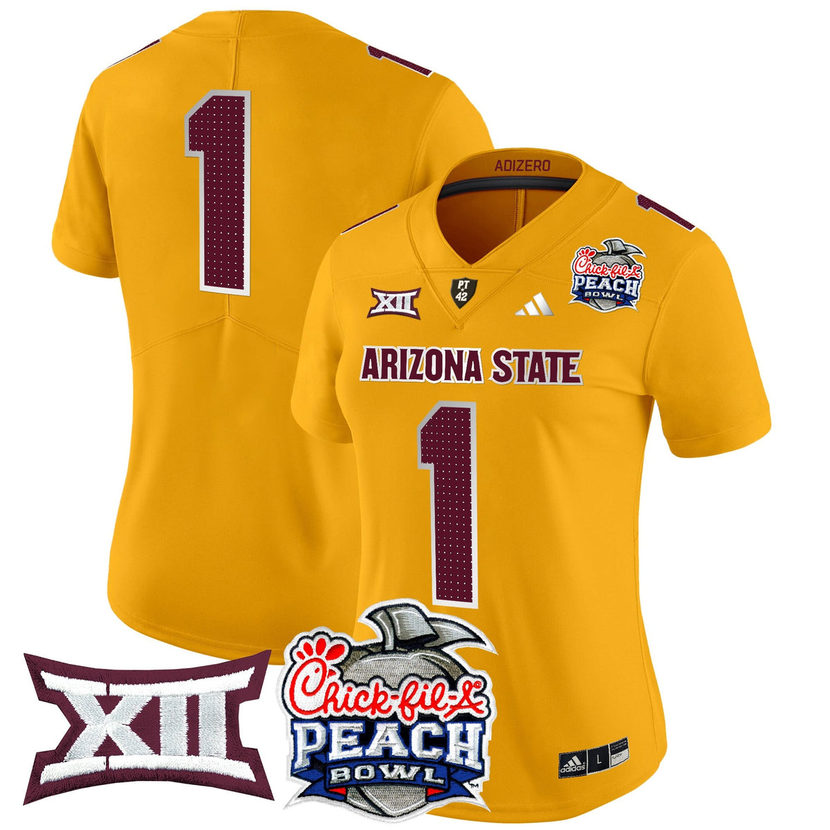 Women's Arizona State Sun Devils 2025 Peach Bowl Vapor Limited Jersey V2 - All Stitched - image 8