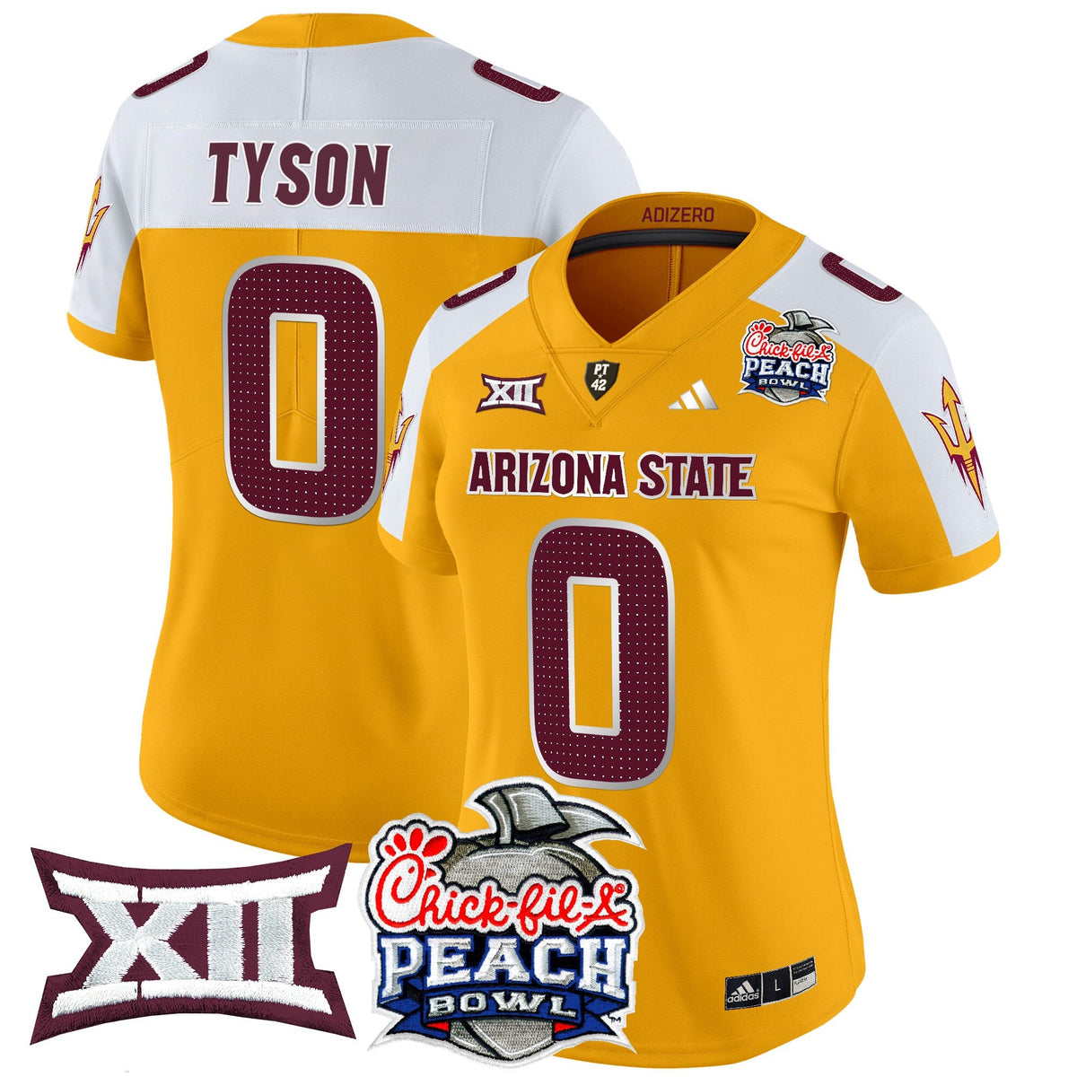 Women's Arizona State Sun Devils 2025 Peach Bowl Vapor Limited Jersey V2 - All Stitched - image 11