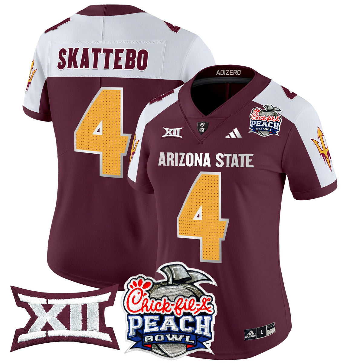 Women's Arizona State Sun Devils 2025 Peach Bowl Vapor Limited Jersey V2 - All Stitched - image 26