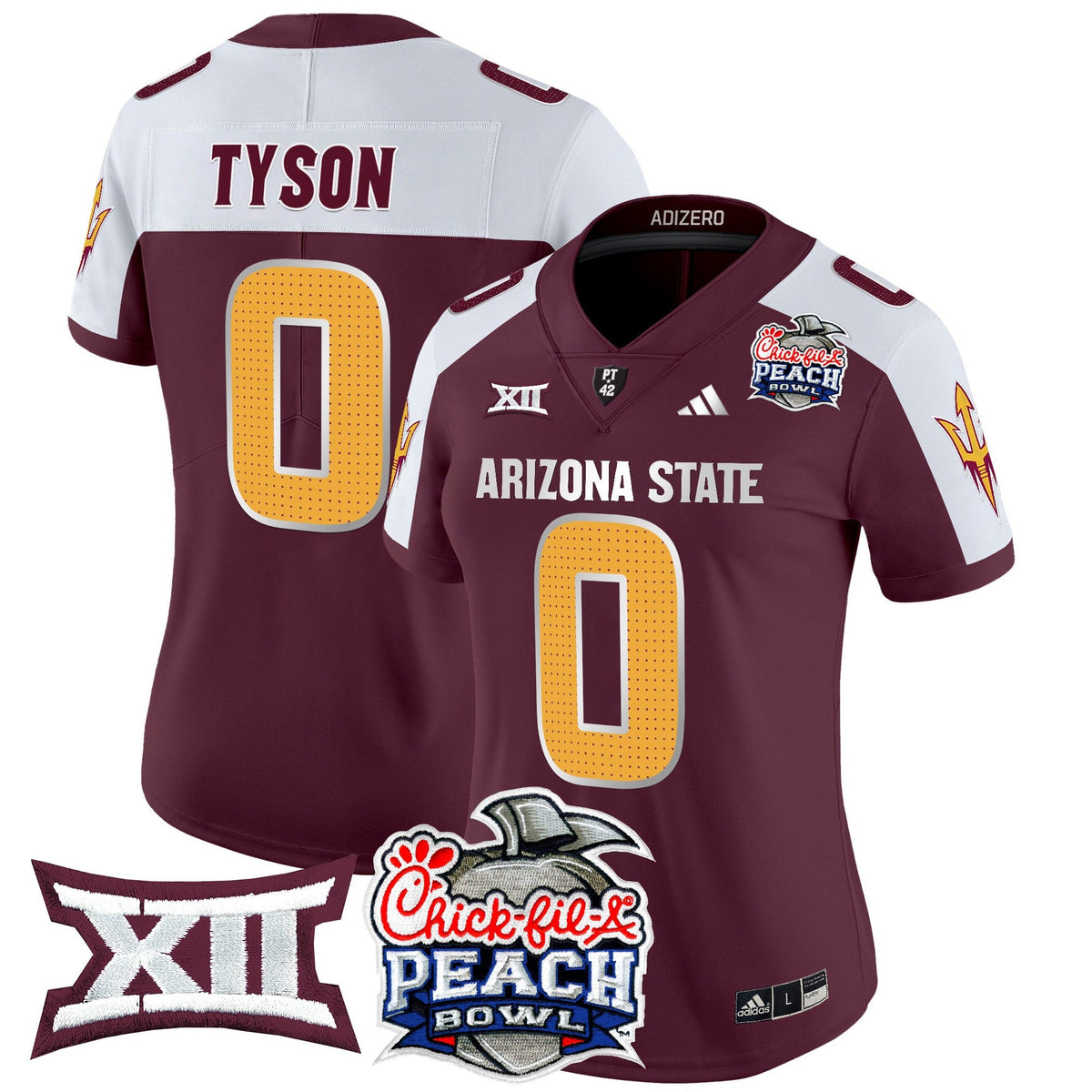Women's Arizona State Sun Devils 2025 Peach Bowl Vapor Limited Jersey V2 - All Stitched - image 27