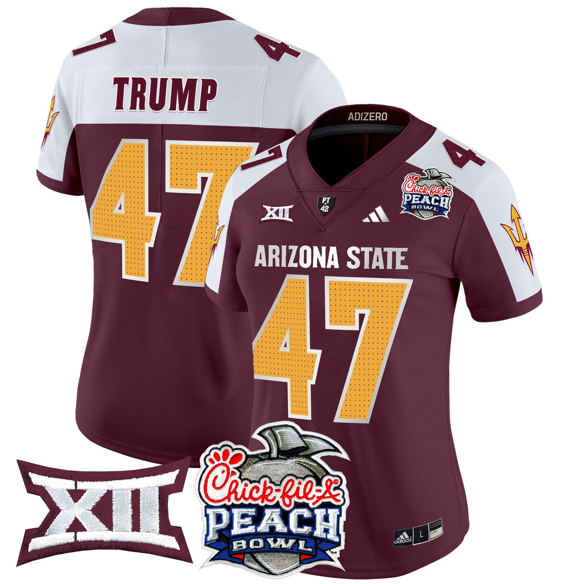 Women's Arizona State Sun Devils 2025 Peach Bowl Vapor Limited Jersey V2 - All Stitched - image 31