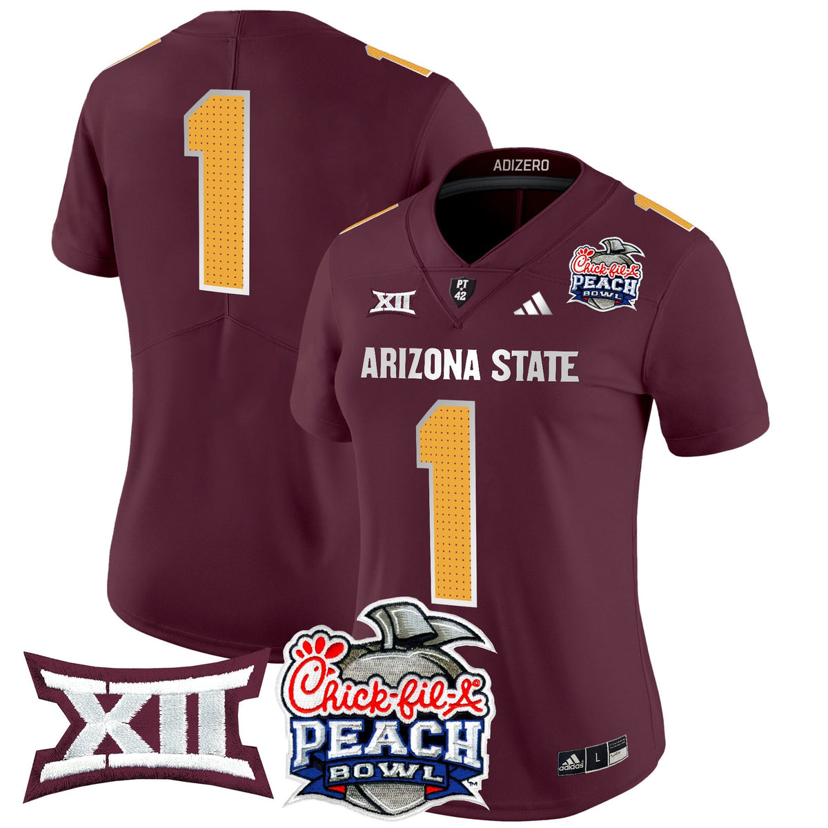 Women's Arizona State Sun Devils 2025 Peach Bowl Vapor Limited Jersey V2 - All Stitched - image 40