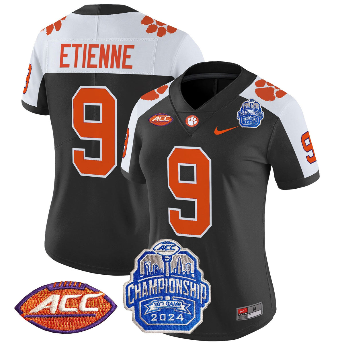 Women's Clemson Tigers 2024 ACC Championship Patch Vapor Limited Jersey - All Stitched - image 15