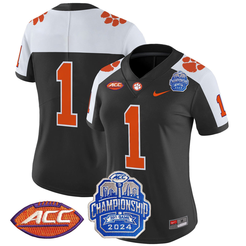Women's Clemson Tigers 2024 ACC Championship Patch Vapor Limited Jersey - All Stitched - image 18