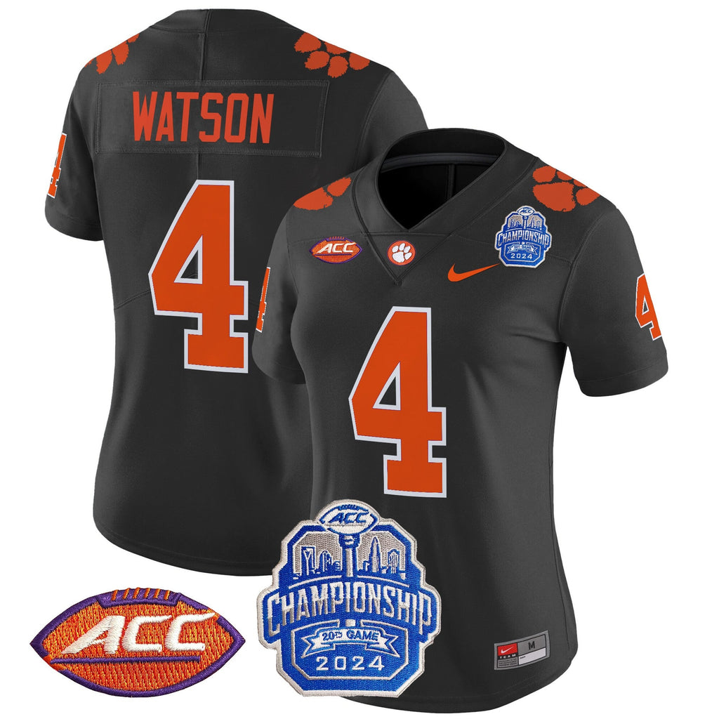 Women's Clemson Tigers 2024 ACC Championship Patch Vapor Limited Jersey - All Stitched - image 31