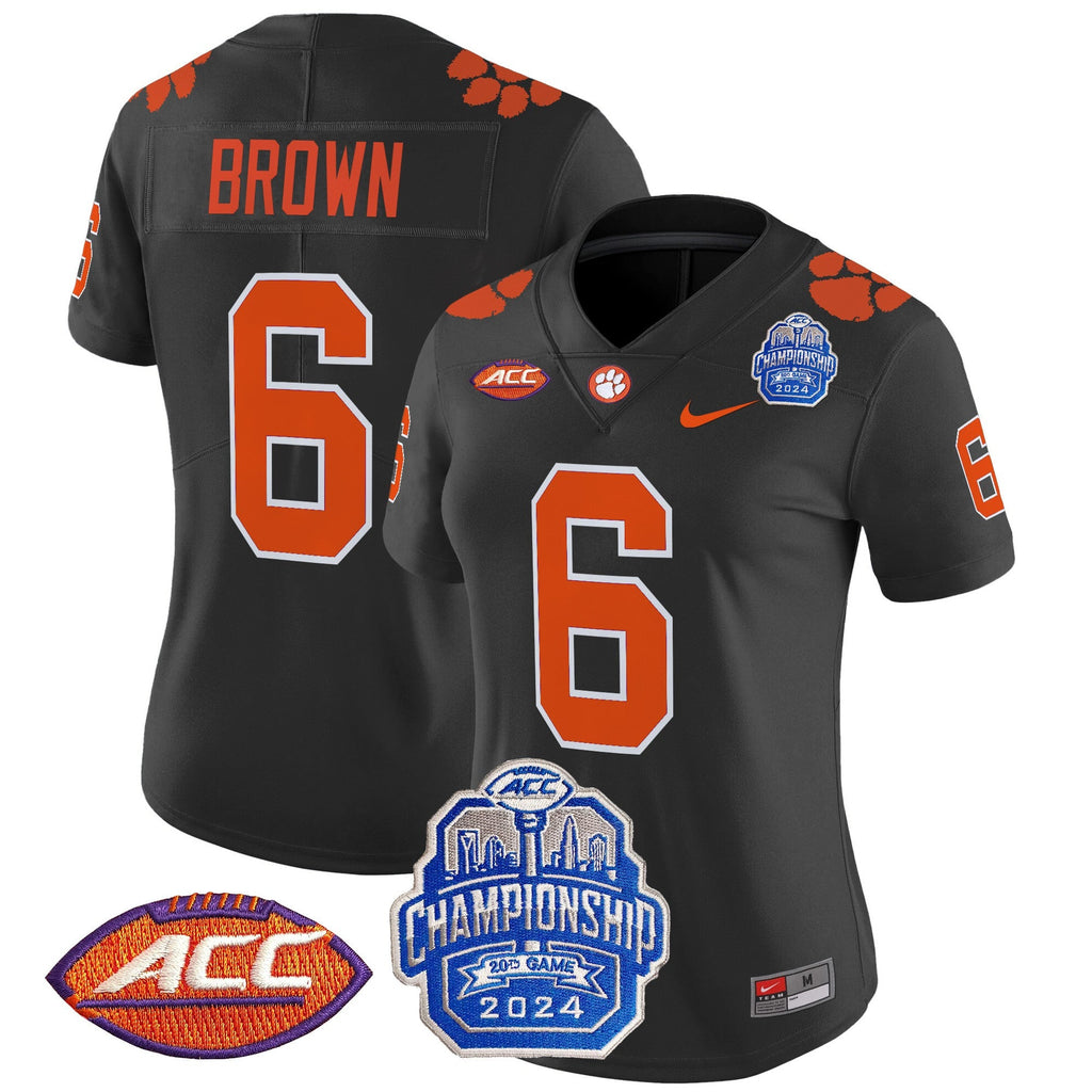 Women's Clemson Tigers 2024 ACC Championship Patch Vapor Limited Jersey - All Stitched - image 34