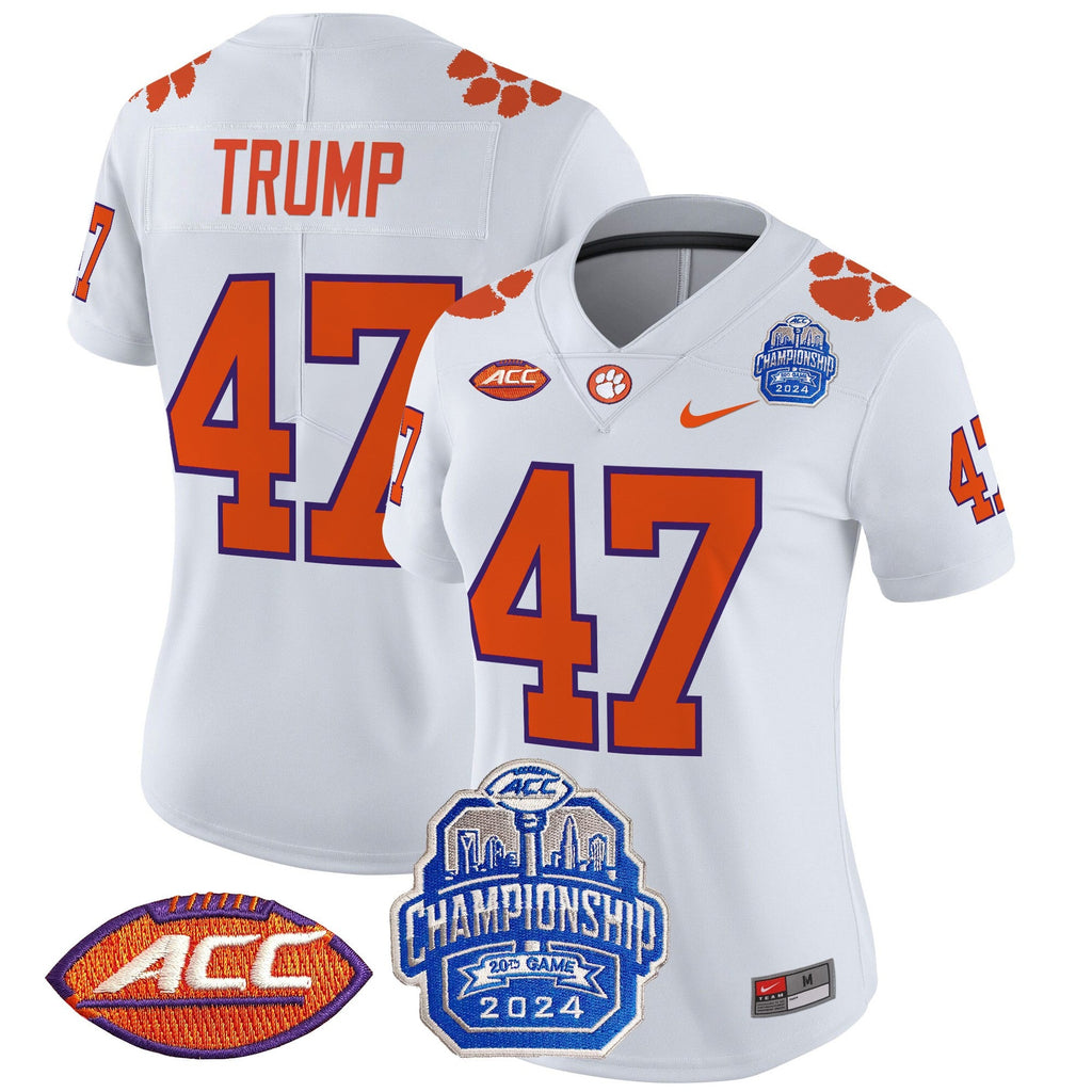 Women's Clemson Tigers 2024 ACC Championship Patch Vapor Limited Jersey - All Stitched - image 44