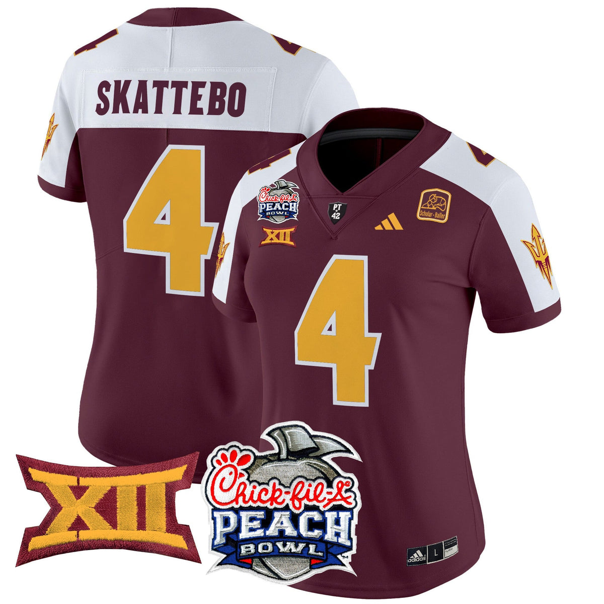 Women's Arizona State Sun Devils 2025 Peach Bowl Vapor Limited Jersey - All Stitched - image 2