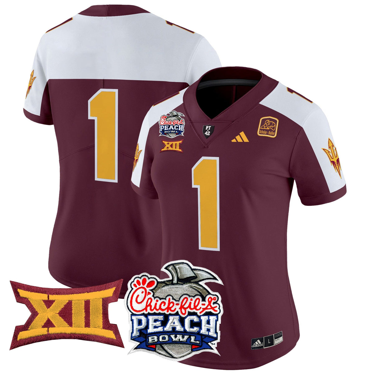 Women's Arizona State Sun Devils 2025 Peach Bowl Vapor Limited Jersey - All Stitched - image 8