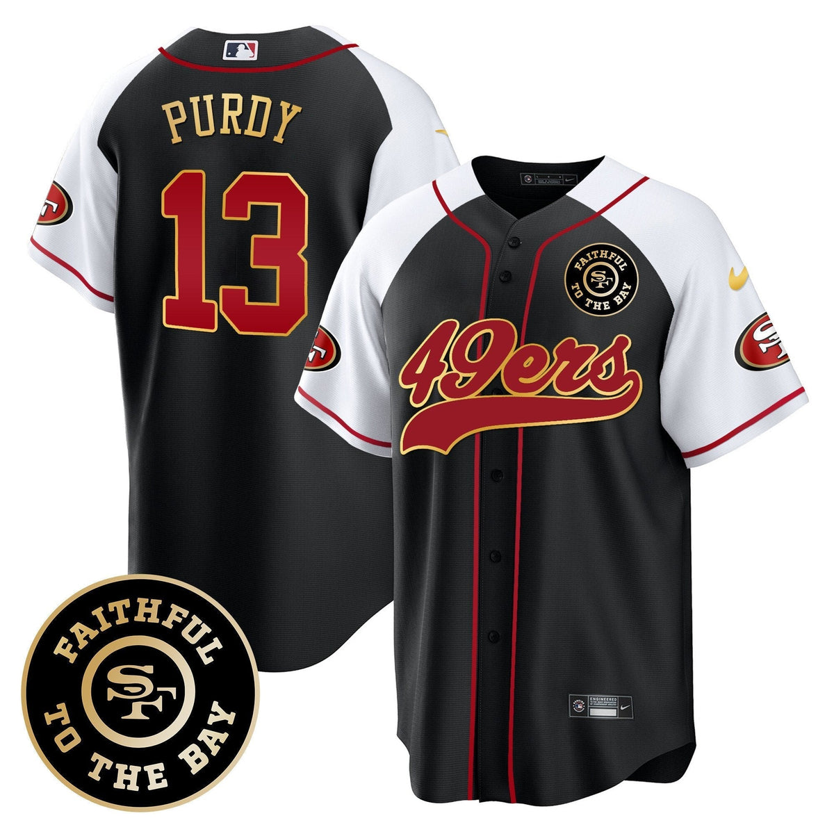 SF Faithful To The Bay Patch Baseball Jersey - All Stitched - image 3