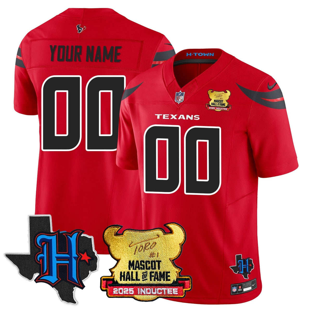 Houston Texans 2025 Mascot Hall Of Fame Custom Jersey - All Stitched - image 4