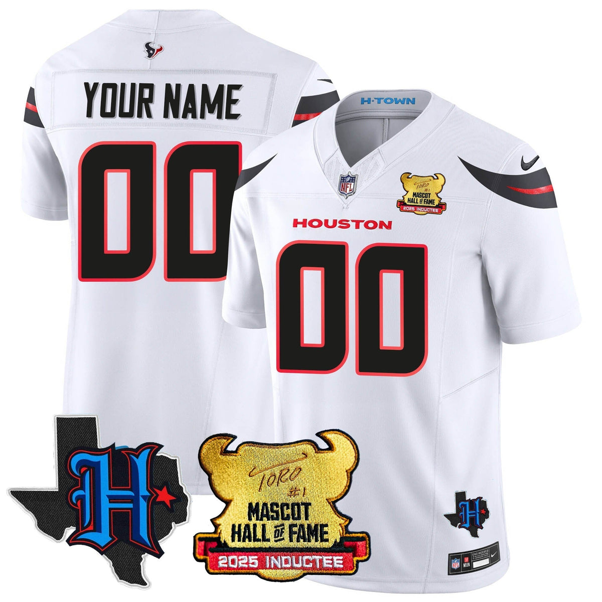 Houston Texans 2025 Mascot Hall Of Fame Custom Jersey - All Stitched - image 5