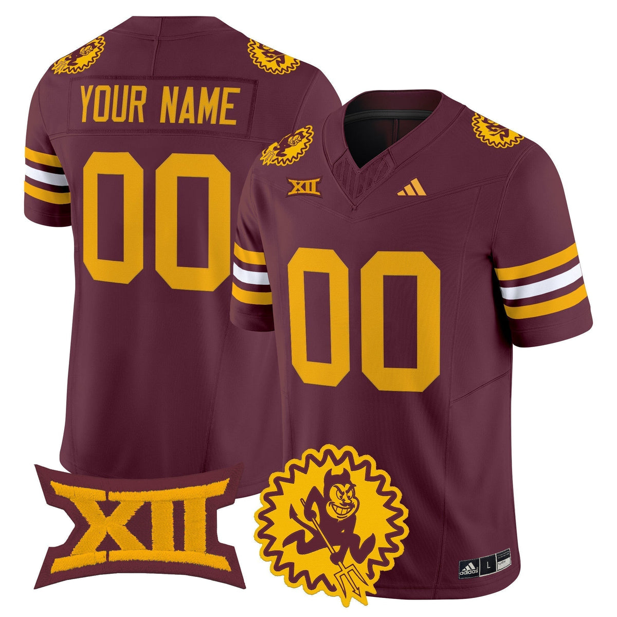Arizona State Sun Devils 1975 Throwback Vapor Limited Custom Jersey - All Stitched - image 2