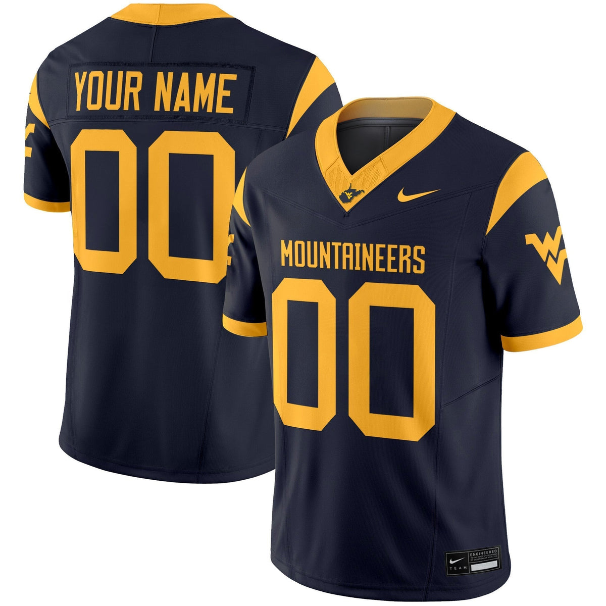 West Virginia Mountaineers 2025 Vapor Limited Custom Jersey - All Stitched - image 2
