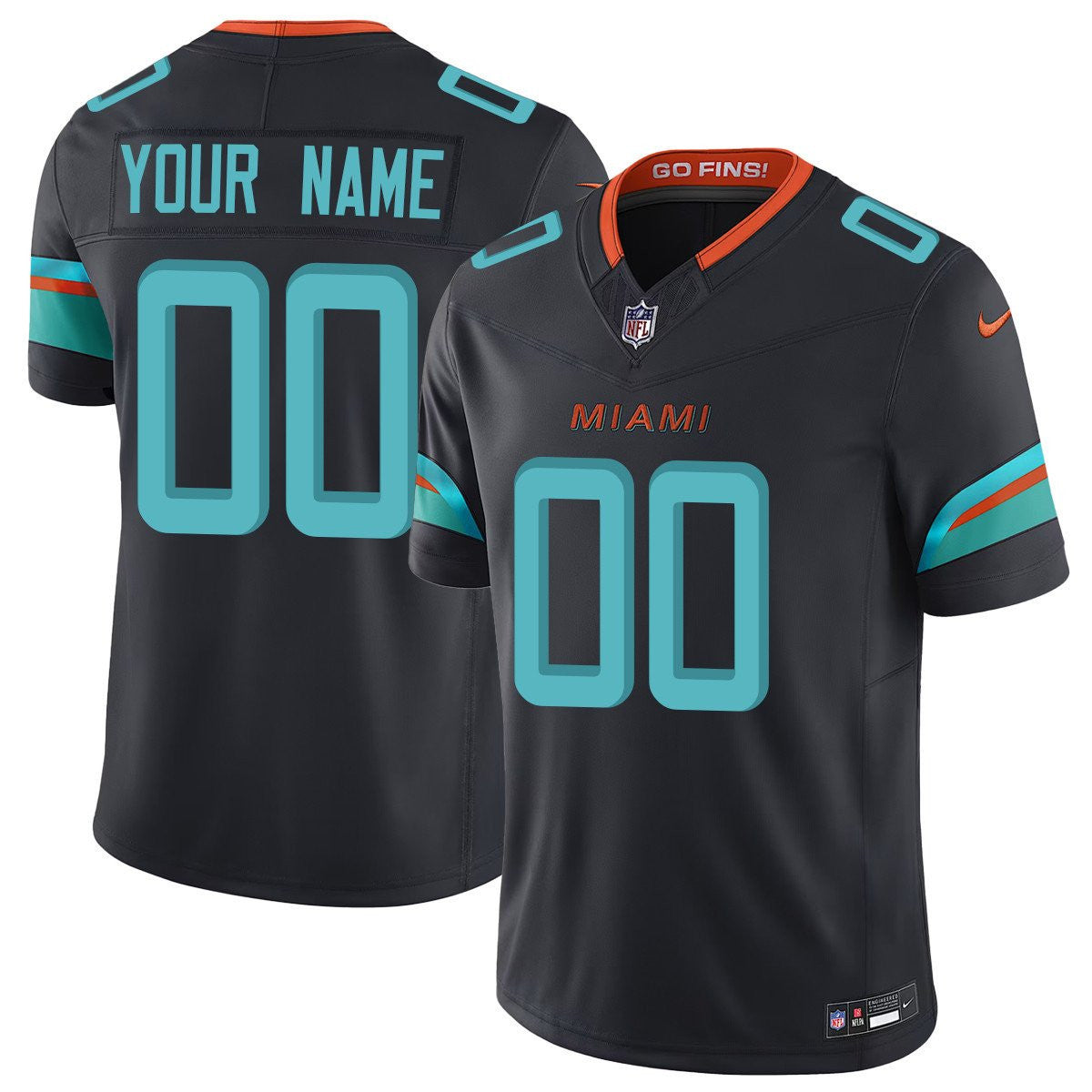 Custom Miami Dolphins Vapor F.U.S.E. Limited Rivalry Series Jersey - All Stitched - image 1