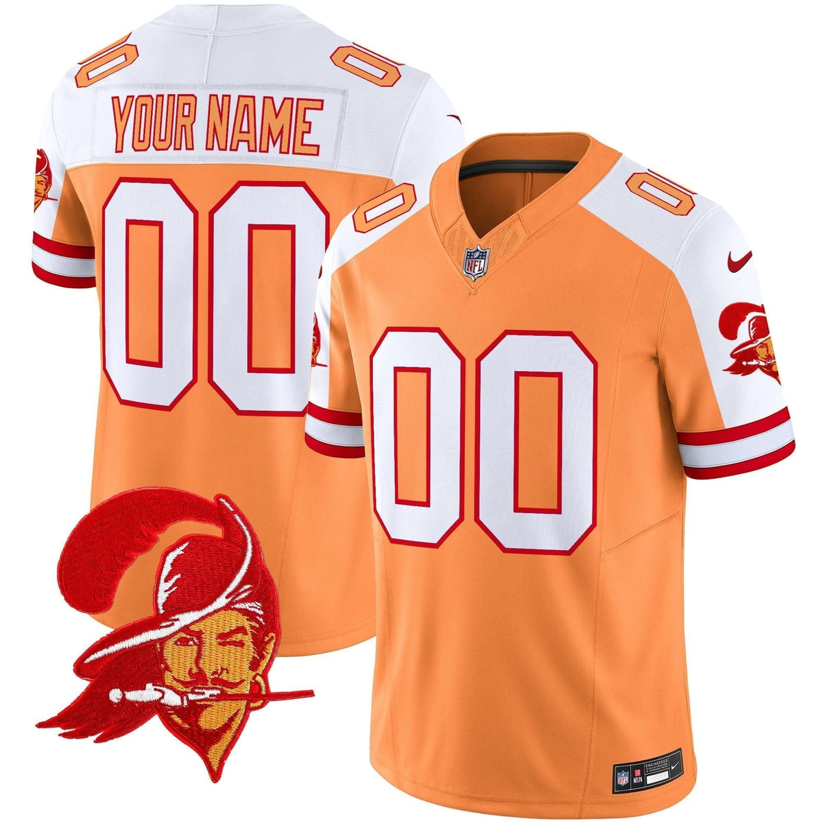 Tampa Bay Buccaneers Throwback Vapor Limited Custom Jersey V2 - All Stitched - image 1