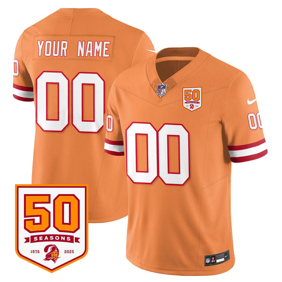 Tampa Bay Buccaneers '76 Vapor Limited Custom Jersey - All Stitched - image 4